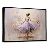 Minimalism Purple Gold Ballerina I - Fashion Canvas Wall Art