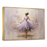 Minimalism Purple Gold Ballerina I - Fashion Canvas Wall Art