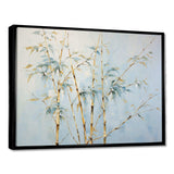 Blue Zen Moment Bamboo - Floral Canvas Wall Art