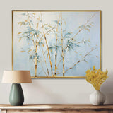 Blue Zen Moment Bamboo - Floral Canvas Wall Art