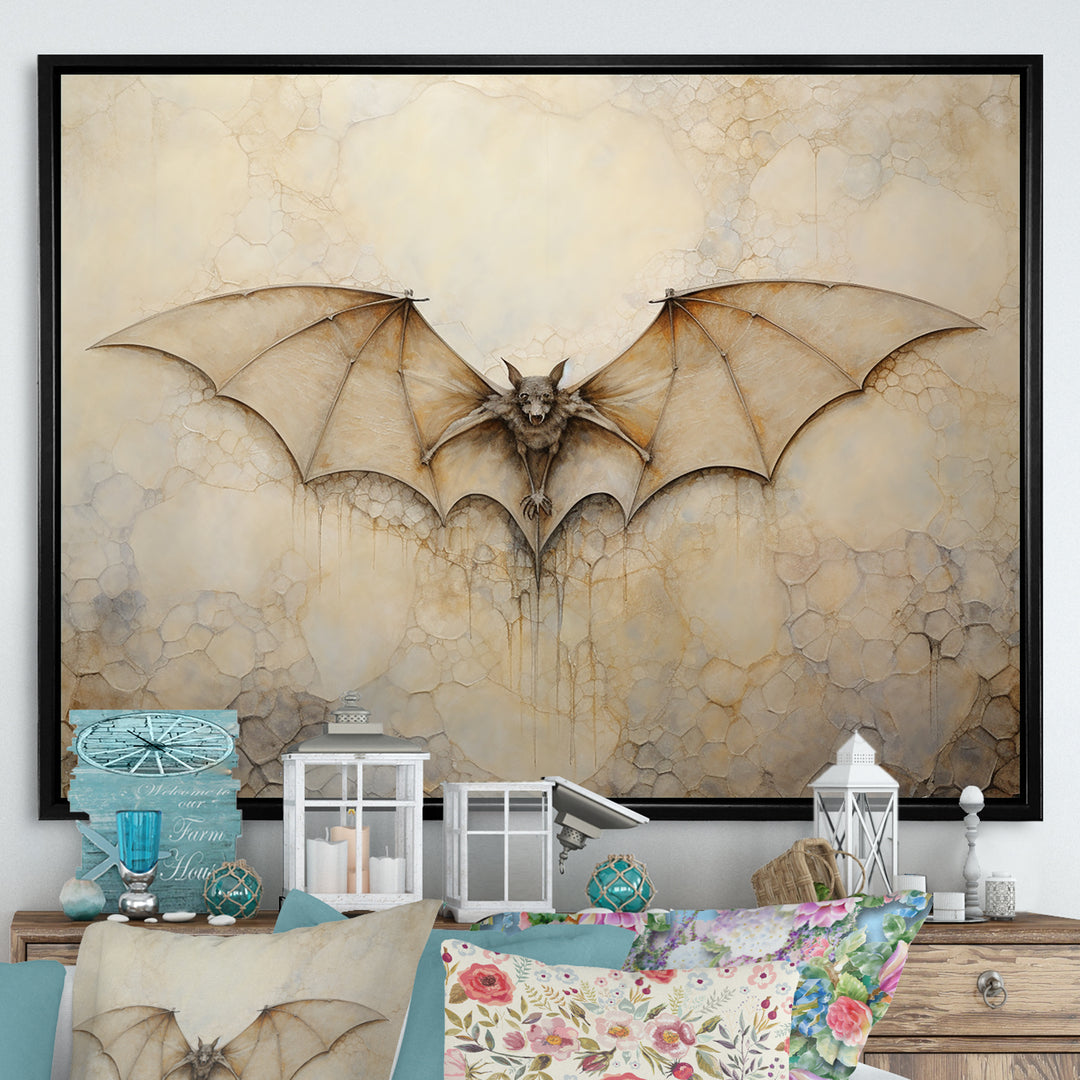 Minimalism Bat Open Wings - Bat Wall Art Prints