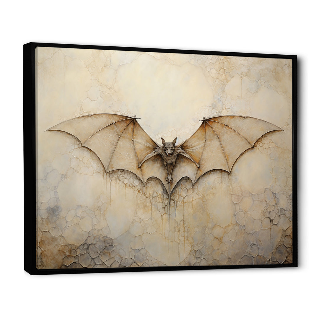 Minimalism Bat Open Wings - Bat Wall Art Prints