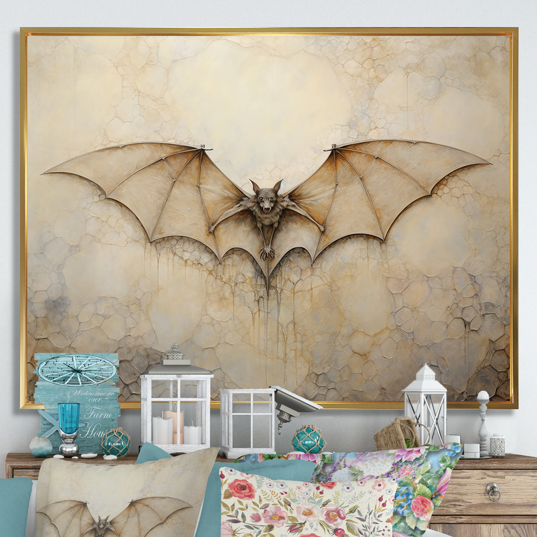 Minimalism Bat Open Wings - Bat Wall Art Prints