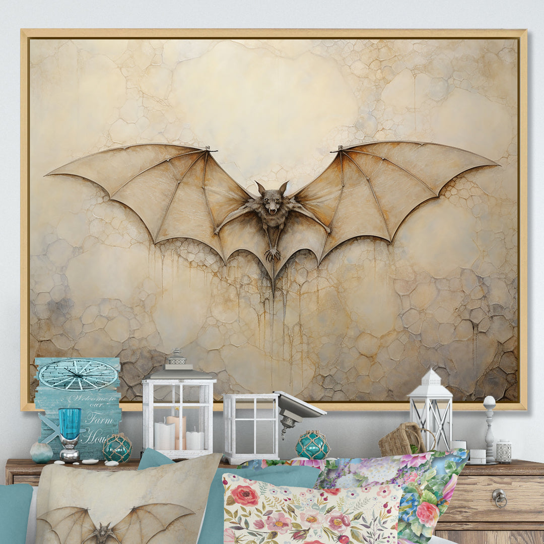 Minimalism Bat Open Wings - Bat Wall Art Prints