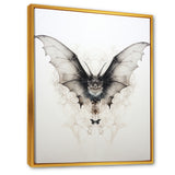 Minimalism Black And White Bat - Black Bat Wall Art