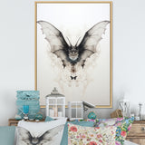 Minimalism Black And White Bat - Black Bat Wall Art