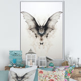 Minimalism Black And White Bat - Black Bat Wall Art