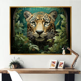 Joyful Jaguar In Jungle - Leopard Bedroom Wall Art