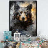 A Noir Bear On Dramatic Shadow - Bear Wall Decor
