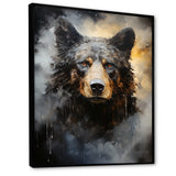 A Noir Bear On Dramatic Shadow - Bear Wall Decor