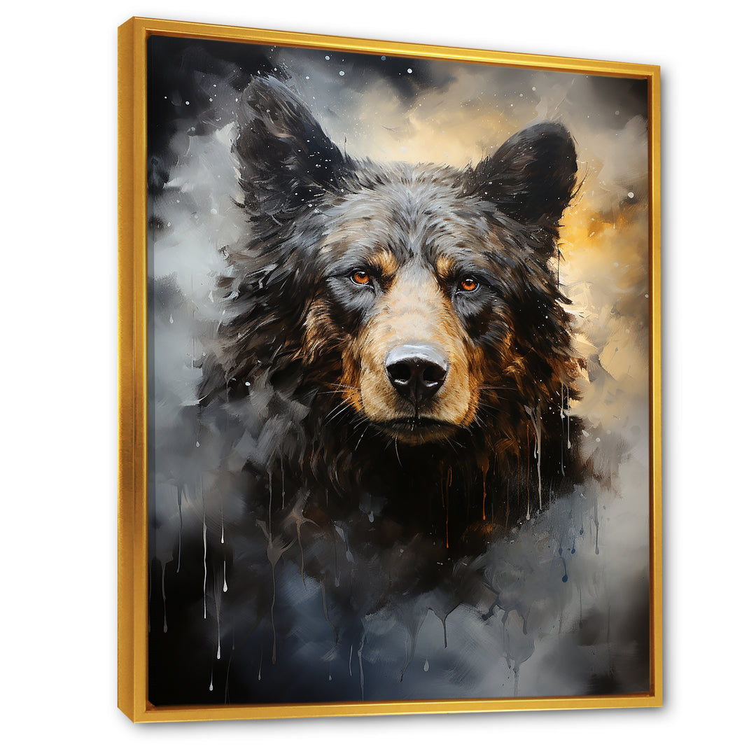 A Noir Bear On Dramatic Shadow - Bear Wall Decor