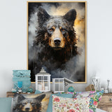 A Noir Bear On Dramatic Shadow - Bear Wall Decor