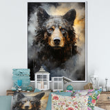 A Noir Bear On Dramatic Shadow - Bear Wall Decor
