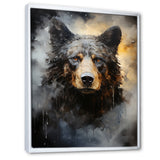 A Noir Bear On Dramatic Shadow - Bear Wall Decor