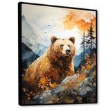 Portrait Of A Bear On Mountain Cliff - Bear Wall Art Prints