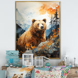 Portrait Of A Bear On Mountain Cliff - Bear Wall Art Prints