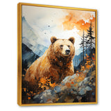 Portrait Of A Bear On Mountain Cliff - Bear Wall Art Prints