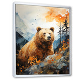 Portrait Of A Bear On Mountain Cliff - Bear Wall Art Prints
