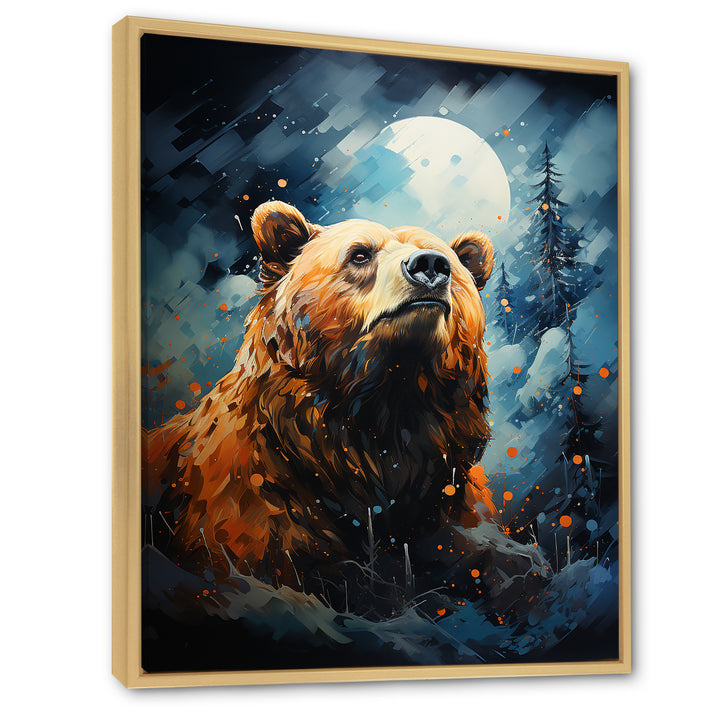 Portrait Of A Moonlight Bear On Mountain - Bear Wall Art Prints