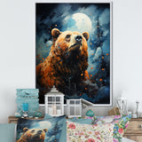 Portrait Of A Moonlight Bear On Mountain - Bear Wall Art Prints