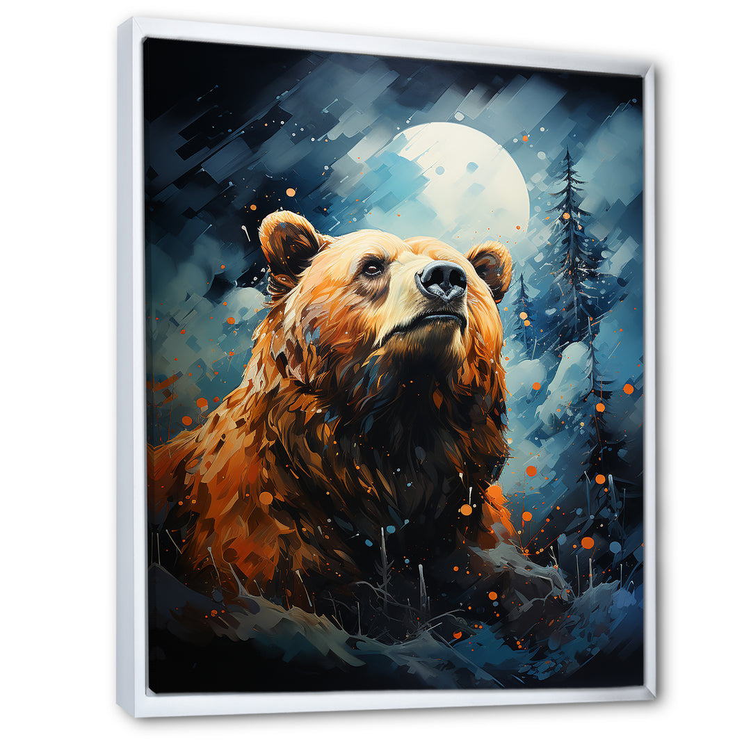 Portrait Of A Moonlight Bear On Mountain - Bear Wall Art Prints