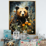 Portrait Of A Bear On Mountain - Brown Bear Wall Art