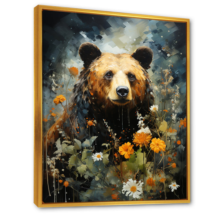 Portrait Of A Bear On Mountain - Brown Bear Wall Art