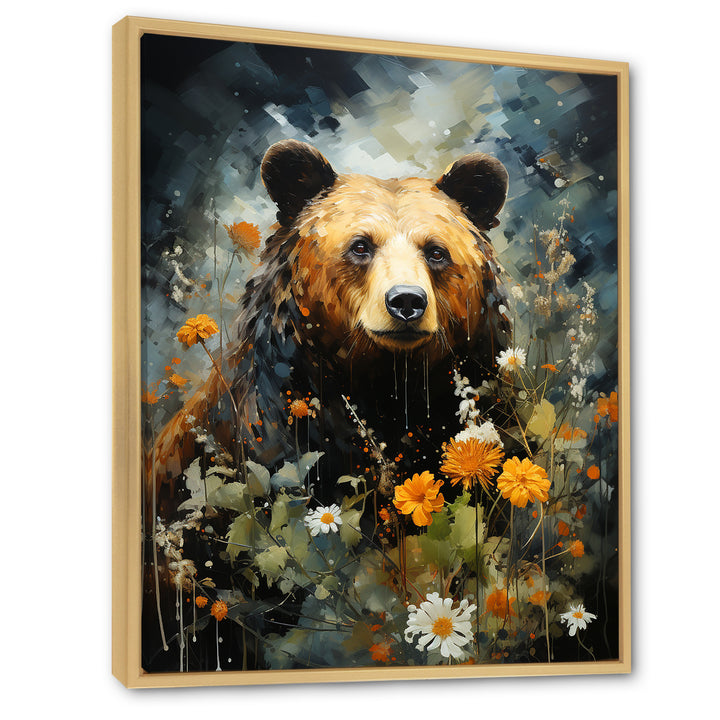 Portrait Of A Bear On Mountain - Brown Bear Wall Art
