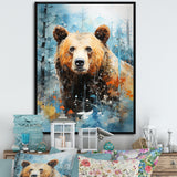 Abstract Bear Habitat - Brown Bear Wall Art