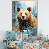 Abstract Bear Habitat - Brown Bear Wall Art