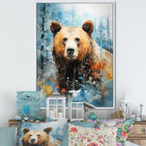 Abstract Bear Habitat - Brown Bear Wall Art