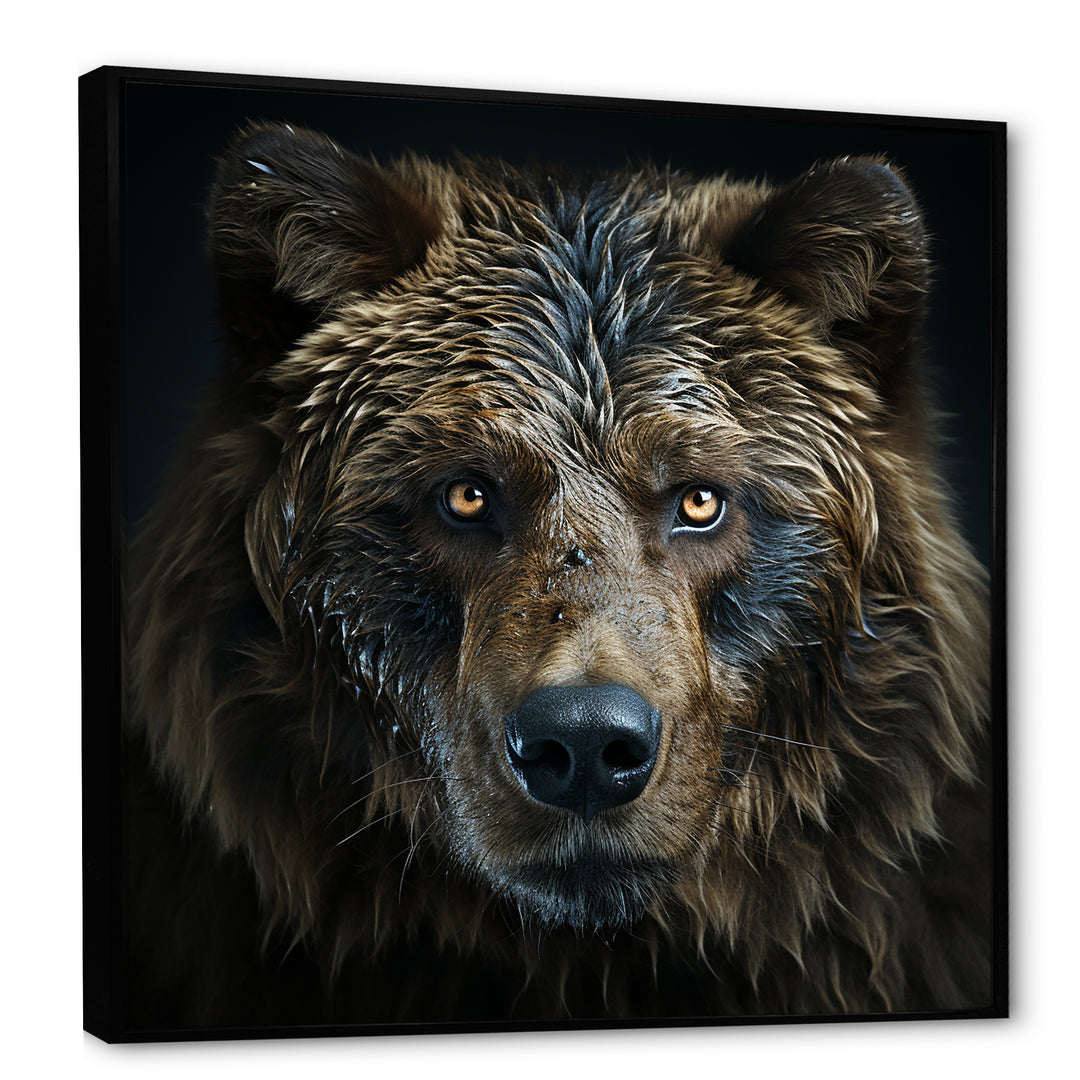 Abstract Of A Bear In Harmony - Bear Large Canvas Wall Art