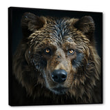 Abstract Of A Bear In Harmony - Bear Large Canvas Wall Art