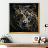 Abstract Of A Bear In Harmony - Bear Large Canvas Wall Art