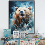 Abstract Bear In Motion - Bear Living Room Wall Art
