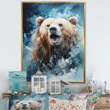 Abstract Bear In Motion - Bear Living Room Wall Art