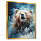 Abstract Bear In Motion - Bear Living Room Wall Art