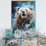 Abstract Bear In Motion - Bear Living Room Wall Art