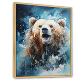 Abstract Bear In Motion - Bear Living Room Wall Art