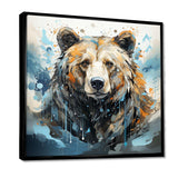 Abstract Representation Of A Bears Movements - Animals Canvas Wall Art