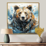 Abstract Representation Of A Bears Movements - Animals Canvas Wall Art