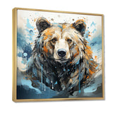 Abstract Representation Of A Bears Movements - Animals Canvas Wall Art