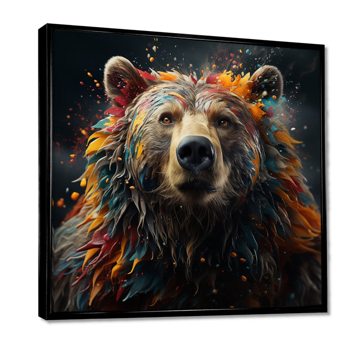 Multicolor Grizzly Bear Grace - Bear Wall Decor