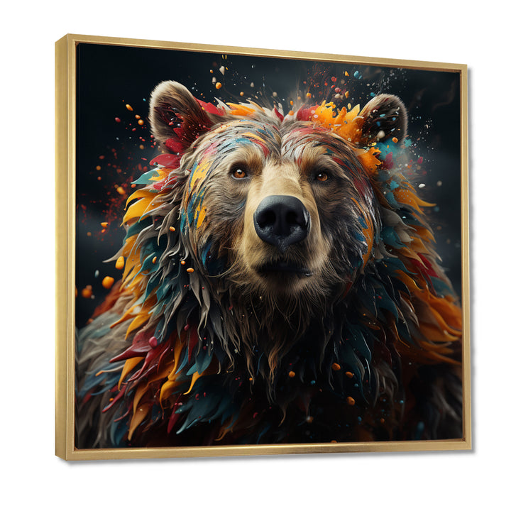 Multicolor Grizzly Bear Grace - Bear Wall Decor