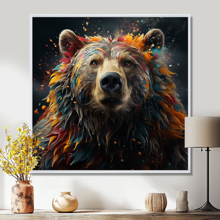 Multicolor Grizzly Bear Grace - Bear Wall Decor