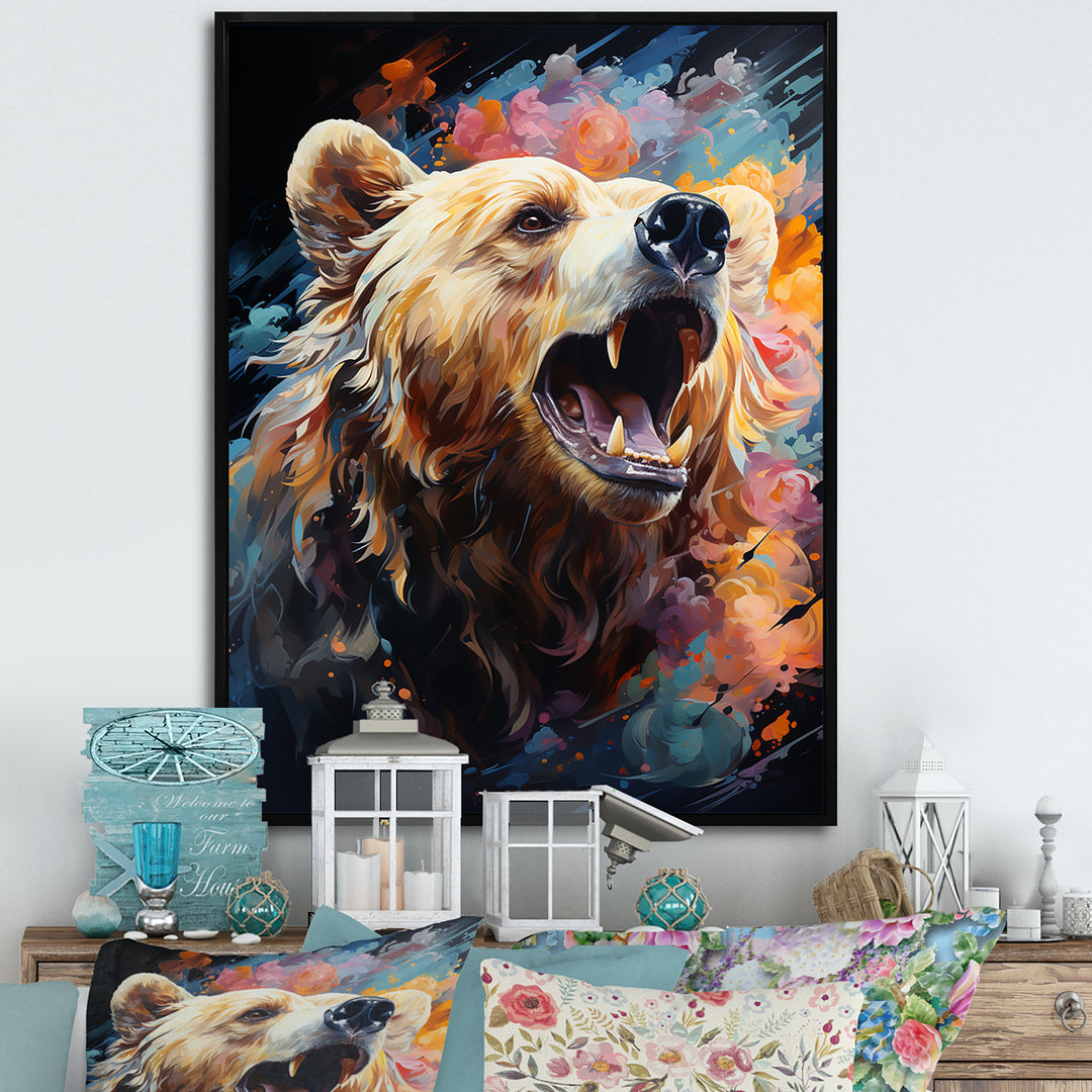 Cosmic Grizzly Bear Journey - Bear Wall Art Prints