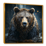 Expressionist Portrayal Of A Grizzly Bear - Bear Framed Canvas Art