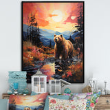 A Grizzly Bear In A Dreamy Retreat - Bear Home Decor Art