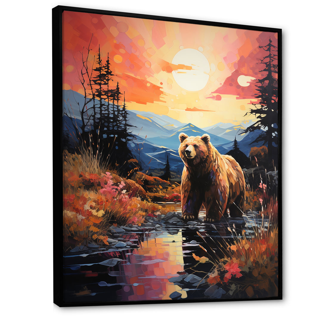 A Grizzly Bear In A Dreamy Retreat - Bear Home Decor Art