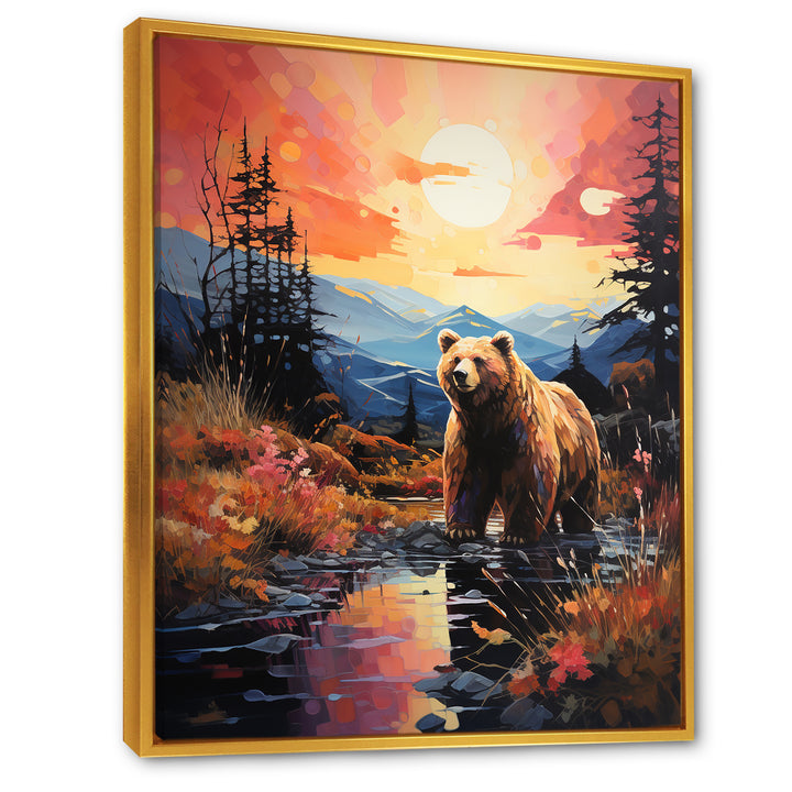 A Grizzly Bear In A Dreamy Retreat - Bear Home Decor Art